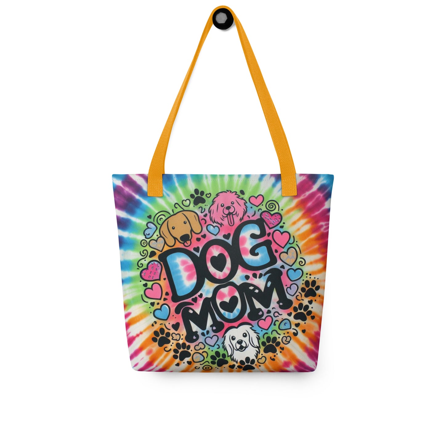 Tie-Dye Dog Mom Tote Bag