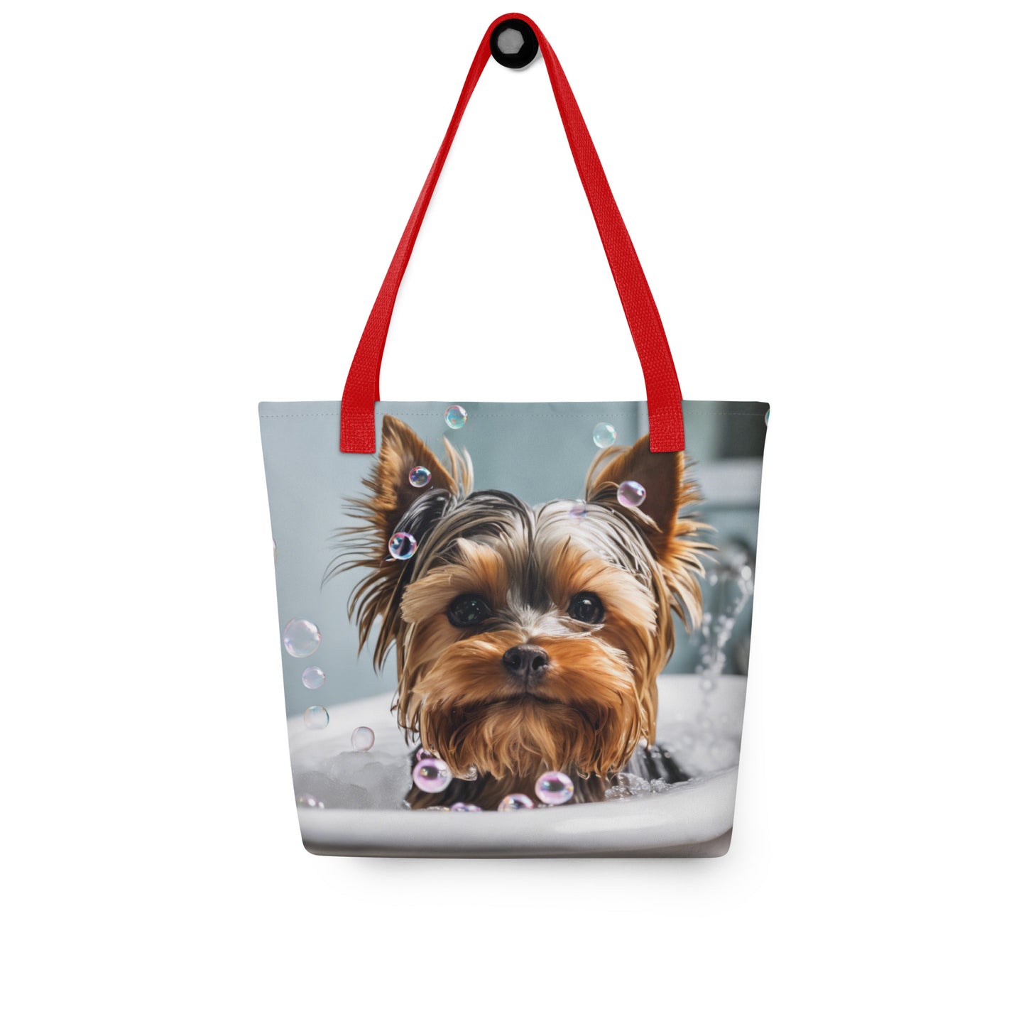 Bubble Bath Yorkie Tote Bag