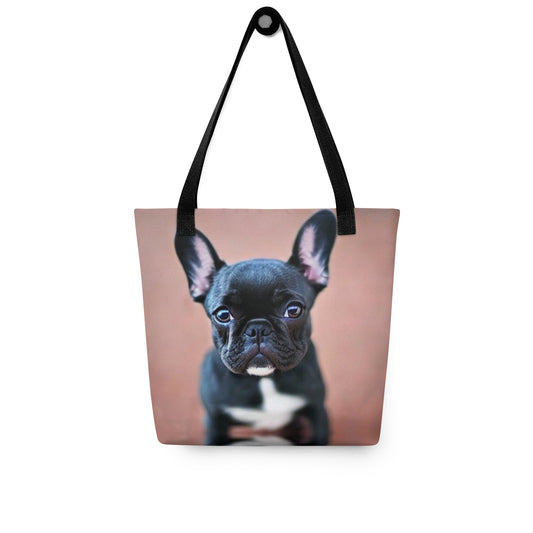 Black Frenchie Tote Bag