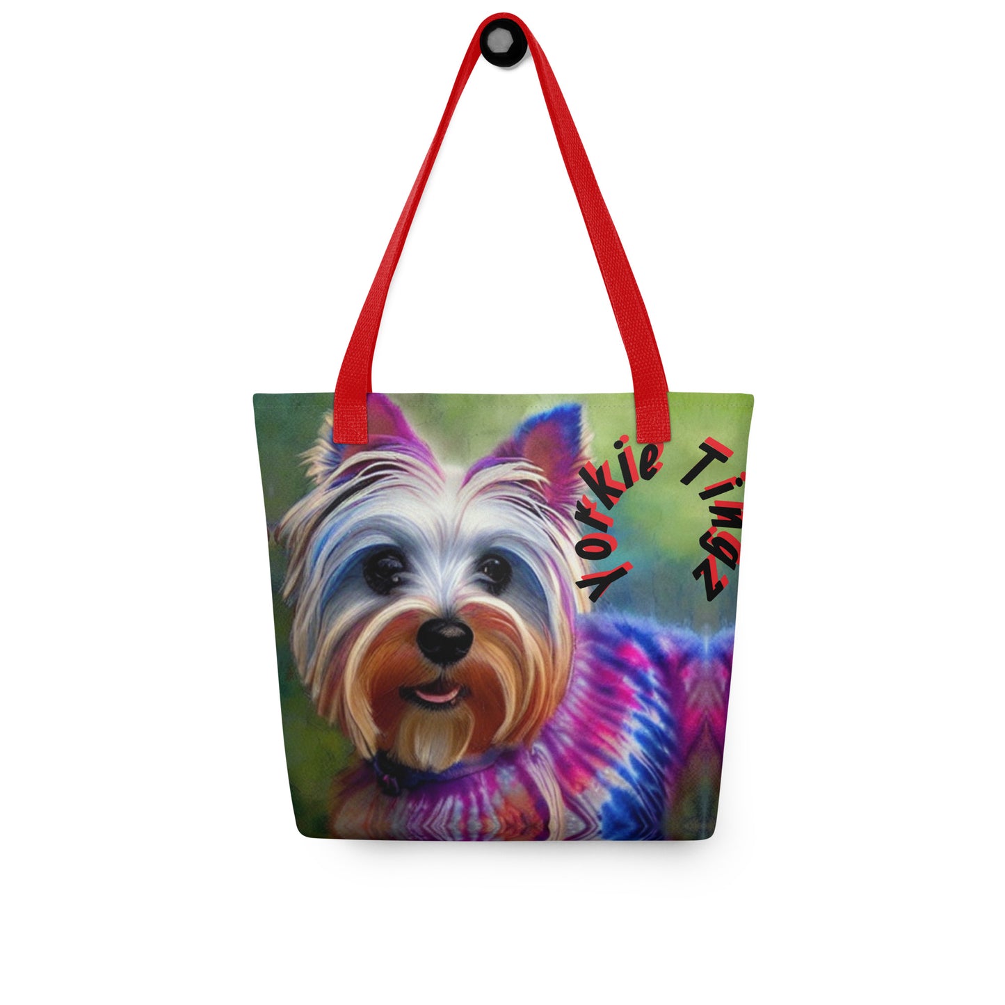 Tie-Dye Color Yorkie Tingz Tote Bag